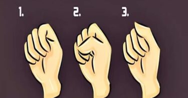 En la imagen aparecen tres formas de cerrar el puño. Estas son las alternativas del test de personalidad.